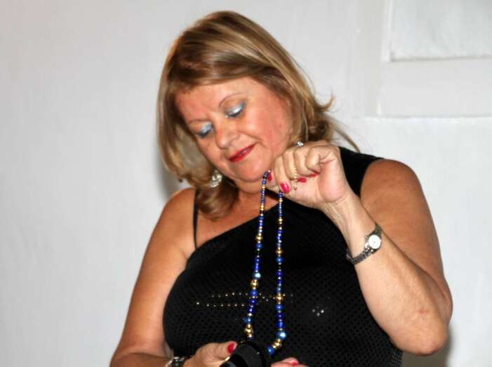 Susi Arencibia, en una velada celebrada en 2017 en la sede del Círculo (Foto Jesús Ruiz Mesa)